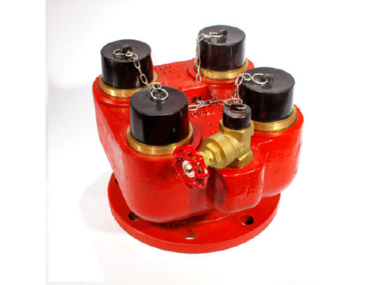 Newage 2-way fire brigade connection with SS male coupling and NRV